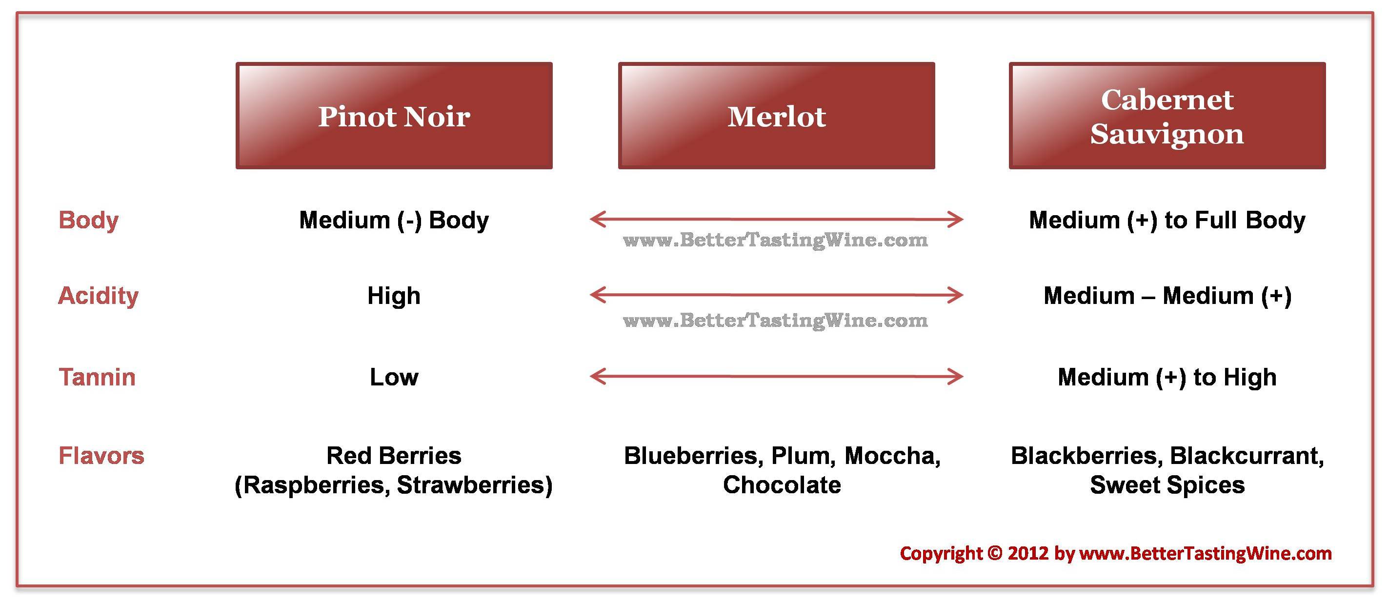 What is the difference between merlot and pinot noir wine?